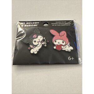Loungefly My Melody & Kuromi Cupid Valentines Day Glitter Enamel Pin Set New OC9